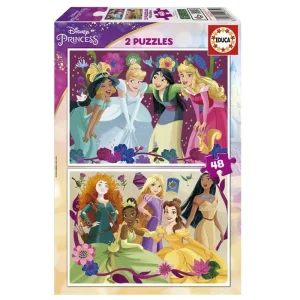 Educa – Puzzle 2×48 Peças – Disney Princess