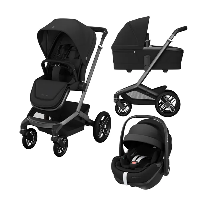 Maxi-Cosi – Carrinho Fame+Pebble 360 Pro 2+Alcofa – Twillic Black