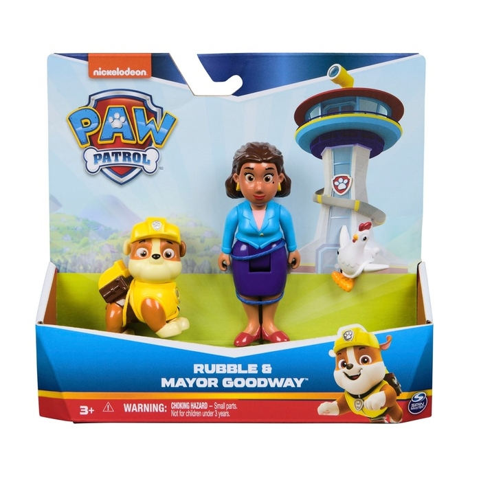 Patrulha Pata – Pack 3 figuras – Rubble e Presidente Goodway