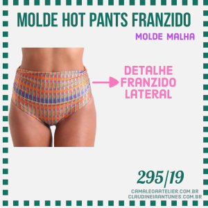 Molde Calcinha Hot Pants Franzido 295/19
