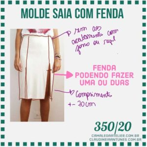 Molde Saia com Fenda 350/19