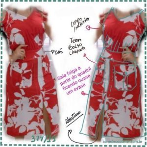 Molde Vestido com Abertura 374/19