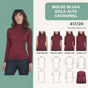 Molde Blusa Gola Alta Cacharrel 417/20