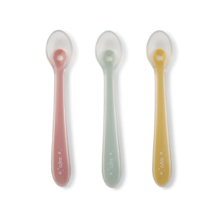 Saro – Conjunto 3 Colheres Silicone – Rosa/Verde/Amarelo