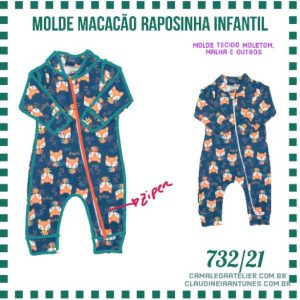 Molde Macacão Raposinha Infantil 732/21