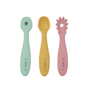 Saro – Conjunto 3 Talheres Aprendizagem – Rosa/Amarelo/Verde