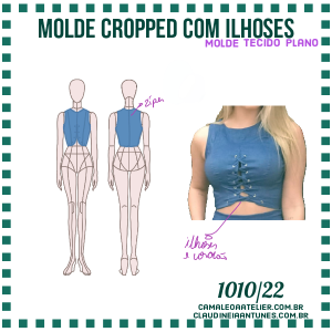 Molde Cropped com Ilhoses 1010/22