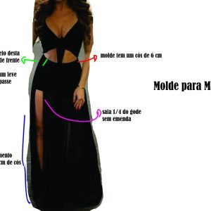 Molde Short Saia com Fenda em Malha 356/19