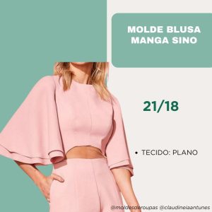 Molde Blusa Manga Sino 21/18