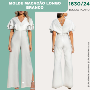Molde Macacão Longo Branco 1630/24
