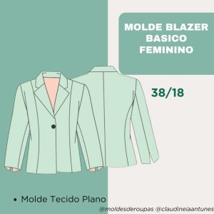 Molde Blazer Basico Feminino 38/18