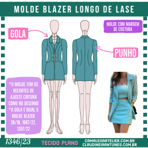 Molde Blazer Longo de Lase 1346/23