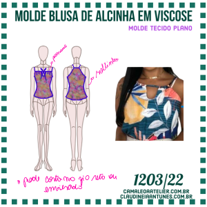Molde Blusa Alcinha em Viscose 1203/22