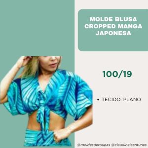 Molde Blusa Cropped Manga Japonesa 100/19