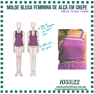 Molde Blusa Feminina de Alça em Crepe 1033/22