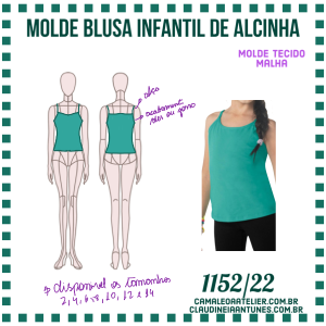 Molde Blusa Infantil de Alcinha 1152/22