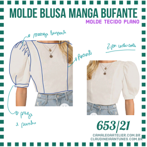 Molde Blusa Manga Bufante 653/21