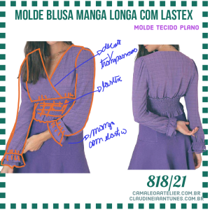 Molde Blusa Manga Longa com Latex 818/21