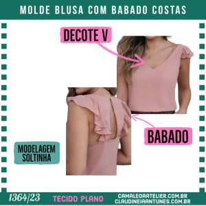 Molde Blusa com Babado Costas 1364/23