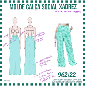 Molde Calça Social Xadrez 962/21
