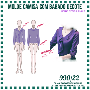 Molde Camisa com Babado Decote 990/22