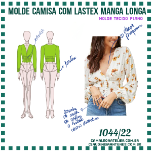 Molde Camisa com Lastex Manga Longa 1044/22