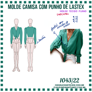 Molde Camisa com Punho Lastex 1043/22