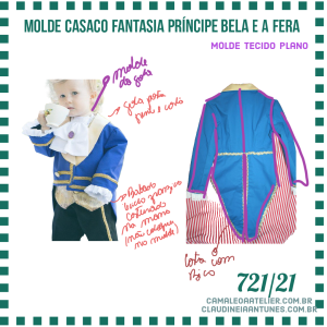 Molde Casaco Fantasia Principe Bela e a Fera 721/21
