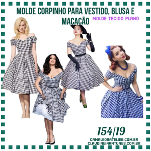 Molde Corpinho Para Vestido Blusa Macacão 154/19
