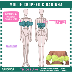 Molde Cropped Ciganinha 1348/23