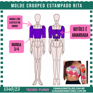 Molde Cropped Estampado Rita 1340/23