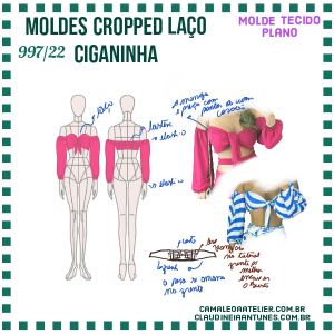 Molde Cropped Laço Ciganinha 997/22