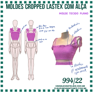 Molde Cropped Lastex com Alça 994/22
