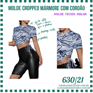 Molde Cropped Mármore com Cordão 630/21