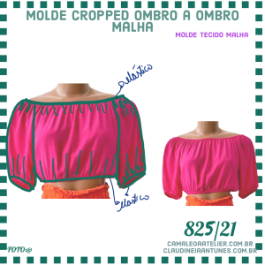 Molde Cropped Ombro a Ombro Malha 825/21
