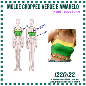 Molde Cropped Verde e Amarelo 1220/22
