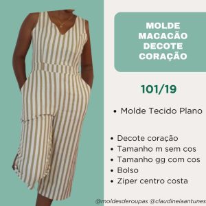 Molde Macacão Decote Coração 101/19