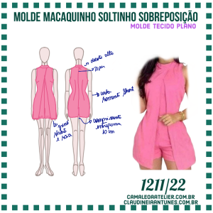 Molde Macaquinho Soltinho Sobreposição 1211/22
