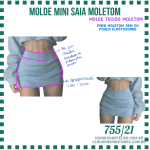 Molde Mine Saia Moletom 755/21