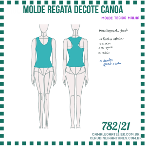 Molde Regata Decote U e Nadador 782/21