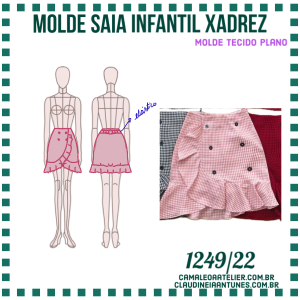 Molde Saia Infantil Xadrez 1249/22