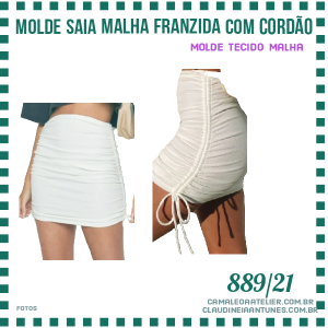 Molde Saia com Cordão em Malha 889/21