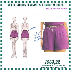 Molde Short Feminino Soltinho em Crepe 1034/22