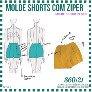 Molde Short com Zíper 860/21