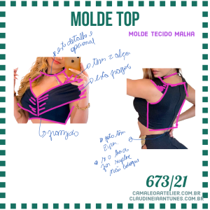 Molde Top Cropped em Malha 673/21
