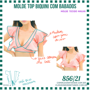 Molde Top Biquini com Babados 856/21