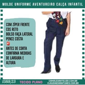 Molde Uniforme Aventureiro Calça Infantil 1388/23