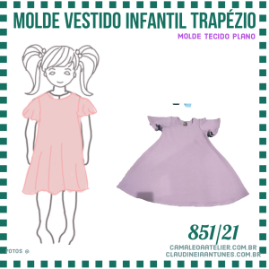 Molde Vestido Infantil Trapézio 851/21