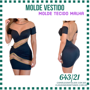 Molde Vestido Preto 643/21