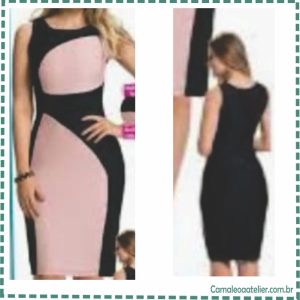 Molde Vestido Bicolor Generosa 70/18